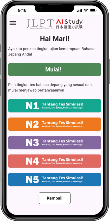 Pilih test yang sesuai dengan tingkat kemampuan Anda dan tantang diri Anda!